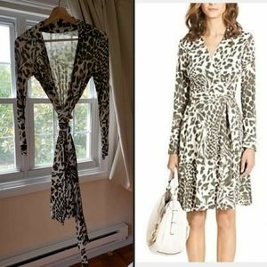 Dvf leopard wrap dress. 100% silk jersey. Priced to sell!